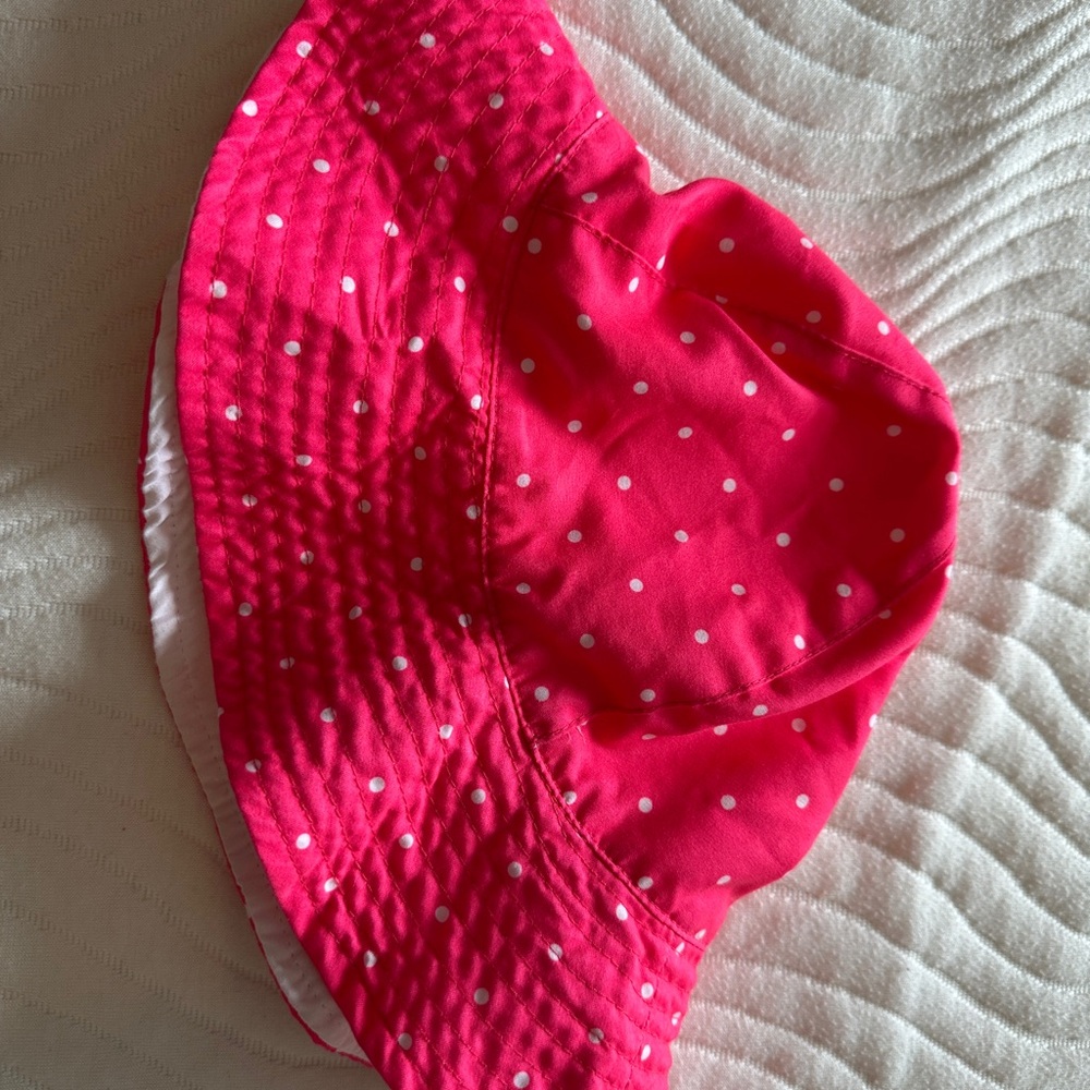 Pink Polka Dot Kids Sun Hat